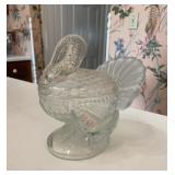 Clear Glass Turkey Covered Dish
