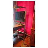 Adjustable Brass Floor Lamp with Dome Shade