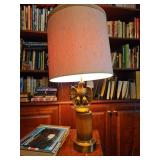 Brass Table Lamp with Eagle Motif