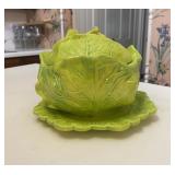 Holland Mold Green Cabbage Ceramic Soup Tureen Set
