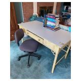 Thomasville Desk With Chair, Books, and Contents