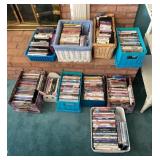 Large Mixed Lot of DVDs and VHS Tapes