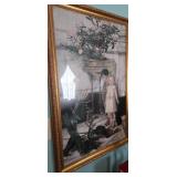 Framed Print of Two Children by Planter