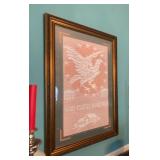 Framed God Bless America Needlepoint Art