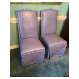 Lavender Vinyl High-Back Chairs