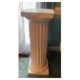 White Fluted Column Pedestal Stand