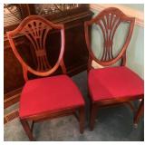 Drexel Shield Back Dining Chairs Pair