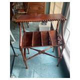 Wooden Magazine Rack Table With Dividers