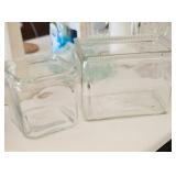 Clear Square and Rectangular Glass Jars