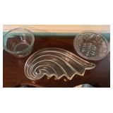 Three Clear Glass Serving Bowls