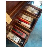 Drawer Lot: Candles, Holiday Cards, Gift Wrap