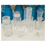 Clear Glass Jars and Vases Lot