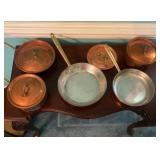 6 Copper and Stainless Steel Pans
