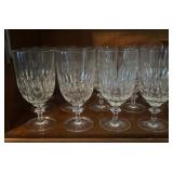 14 Cut Glass Water Goblets