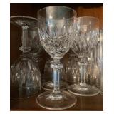 10 Cut Crystal Wine Glasses