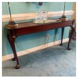Mahogany Queen Anne Style Console Table
