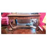 Wood Writing Desk with Single Drawer