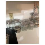 8 Glass Canisters With Lids