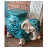 Ceramic Elephant Stand with Two Decorative Boxes