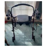 Folding Rollator Walker With Seat and Brakes
