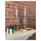 Decorative Mantle Contents With Candles and Vase