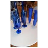 Blue vases/ bottles