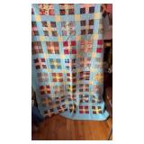 Hand stitched twin quilt