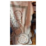 Machine  needlepoint quilt /2 shams