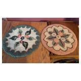2 small hook rugs
