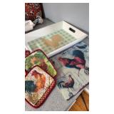 Rooster tray/ hot pad