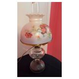 Clear oil lamp/ painted shade 23ï¿½
