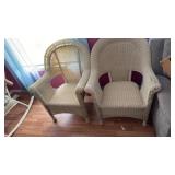 2 wicker chairs