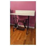 Singer sewing base/ marble top