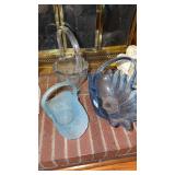 3 glass baskets