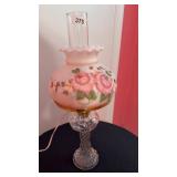 Clear oil lamp / painted shade 20ï¿½