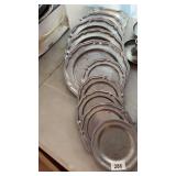 Pewter plates/ saucers