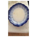 Flow blue platter