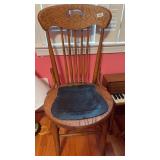 Leather bottom chair