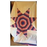 Hand stitched star quilt