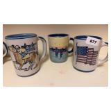 3 Louisville Stoneware mugs