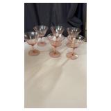 Stemware pink depression
