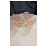 4 cups pink depression