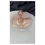 Serving tray pink depression