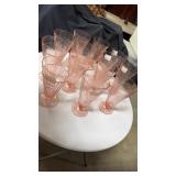 Pink depression 13 open rose tumbler some of