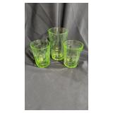 3 uranium glasses