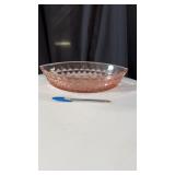 Oval bowl pink depression
