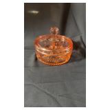 Pink depression divided  candy dish