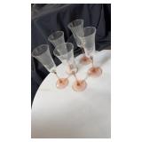 Stemware pink depression (5)