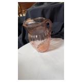 Pink depression pitcher
