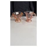 Indiana glass co tea room pink depression cream